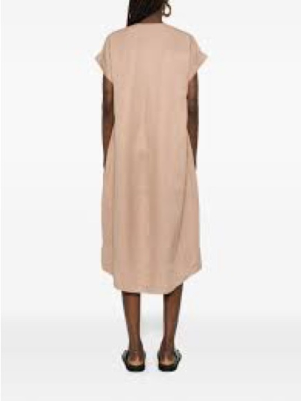 European Culture Beige Midi Dress